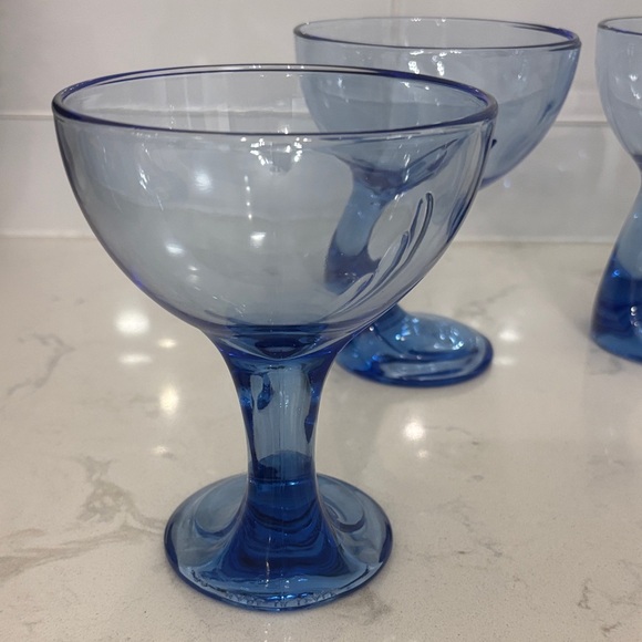 1980s Italian Bormioli Rocco Cobalt Blue Dessert / Serving Bowls — Set of 4 - Picture 8 of 11